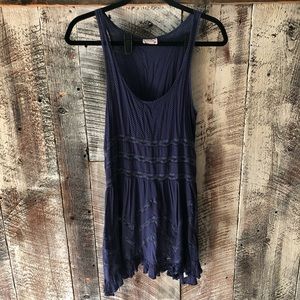 Free People Trapeze Tunic small blue